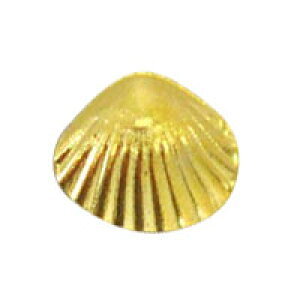 【メール便OK】夏ネイルはこれで決まり!ジェルネイルへの埋め込みOK♪今年のトレンドは『マーメイドネイル』メタルスターシェルフィッシュ(貝)パーツ10枚入 / ゴールドorシルバー【ネイル