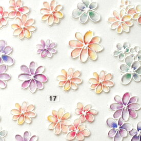 【全品半額coupon事前配布中】ネイルシール 超立体　5D フラワー マーガレット 花 パステル グラデーション ホワイト ネイルアート| 3dネイル ジェルネイル ネイル パーツ ネイル用品 ネイルパーツ シール ジェル ジェルネイルシール 貼るだけ ネイルアートシール ネイル工房