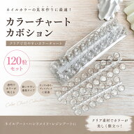 カラーチャート カボション 120粒 24粒×5本 ネイルチップ 色見本 サンプルチップ クリア ジェルネイル …