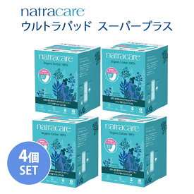 4個セット ナトラケア ウルトラパッド スーパープラス 生理用 ナプキン ふつうの日〜多い日用 羽なし 生理用品 医薬部外品 【送料無料】【DM】【ST】【海外×】