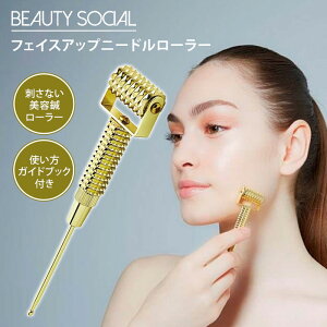 BEAUTY SOCIAL フェイスアップニードルローラー 刺さない美容鍼 フェイスローラー 美顔器 コジット【メール便送料無料】【DM】【海外×】
