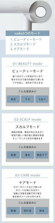 楽天市場】2点セット cadre hair dryer ドライヤー ヘアオイル  