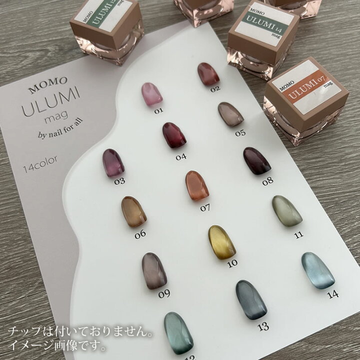 楽天市場】MOMO ULUMI mag 14色セット カラーチャート付き : nail for 