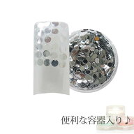 容器入り 丸ホログラム シルバー 2ミリ 0.5g (メール便でも可)