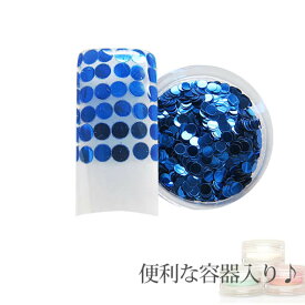 【メール便可】容器入り 丸ホログラム ミッドナイトブルー 2ミリ 0.5g