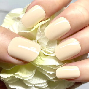 ☆ワンカラーネイル/ミルキーベージュ☆ヌーディー シンプル 単色 デイリー 普段使い 優しい ふんわり アイボリー プチプラ つやつや 繰り返し使える 貼るだけ簡単 ネイリスト作成 ハンド