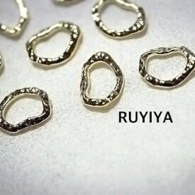 （ネコポス○）RUYIYA（ルイーヤ）：メタルパーツ813 アンティークフレームE／ゴールド 10x7mm（10個）