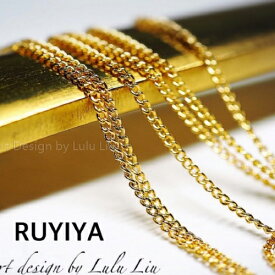 （ネコポス○）RUYIYA（ルイーヤ）：チェーン889 メタルゴールド 100cm／SSサイズ