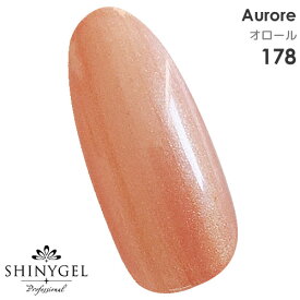 SHINYGEL Professional：カラージェル 178／オロール オレンジ ベージュ 紅梅色 4g （シャイニージェルプロフェッショナル）［UV/LED対応○］（JNA検定対応）