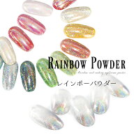 ネイルアート レインボーパウダー チップ付き 約0.5g入り ジェルネイル