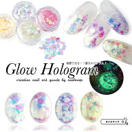 ★最大P4倍★ + 最大15%OFFクーポン★ネイルアート 【 蓄光ホログラム 全4色 】 ホログラム グロウ 蓄光 …