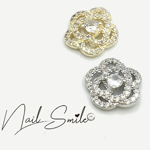 ネイルパーツ ネイルグッズ ネイル用品 ネイル ネイルアート【ジルコニアリシリーズ カメリア ( 2P )】 ネイルアート ハンドメイド アクセサリーパーツ アクセサリーモチーフ 人気 おすすめ