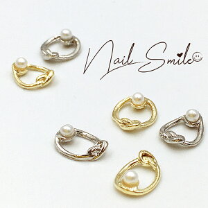 ネイルパーツ ネイルグッズ ネイル用品 ネイル ネイルアート パール付きニュアンスフレーム ハンドメイド アクセサリー メタルパーツ ニュアンス ゴールド シルバー 人気 おすすめ 可愛い