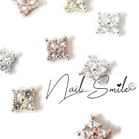 ネイルパーツ ネイルグッズ ネイル用品 ネイル ネイルアート スクエアフラワー ジルコニア ジェルネイル セルフネイル 人気 おすすめ 可愛い かわいい