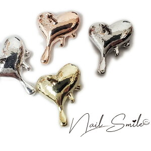 【メルティハートパーツ 6P】ネイルパーツ ネイルグッズ ネイル用品 ネイル ネイルアート メタルパーツ ネイルパーツ ハンドメイド アクセサリー レジン チョコ ハート キューピッド 人気