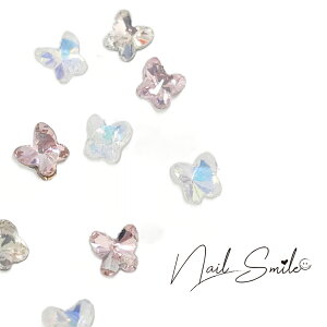 ネイルパーツ ネイルグッズ ネイル用品 ネイル ネイルアート Vカットミニバタフライストーン ( 10個 ) ストーン ハンドメイド アクセサリー オーロラ 蝶々 バタフライ 人気 おすすめ 可愛い