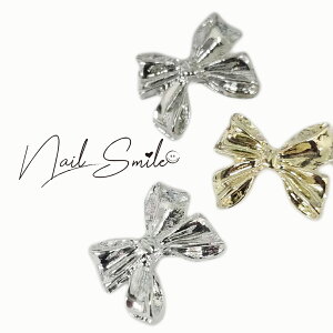 【4個入 メタルリボン パーツ ピンウィールボウ】ネイルパーツ ネイルグッズ ネイル用品 ネイル ネイルアート ネイルデコパーツ ジェルネイル 用 ネイルアクセサリー ハンドメイド りぼん