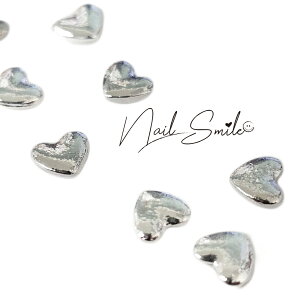 【メタルハートパーツ 8個】 ネイルグッズ ネイル用品 ネイルアート ネイルパーツ ネイル デコパーツ パーツ ハンドメイド アクセサリー モチーフ ジェルネイル 韓国