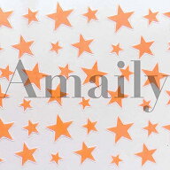 ネイルアート 高粘着 ネイルシール スター ネオン Amaily アメイリー ネイルシール No.5-33 星(蛍光オレ…