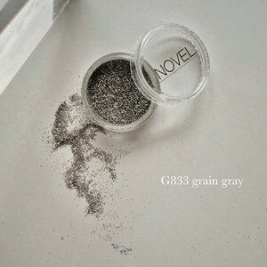 NOVEL G833 Matte grain glitter grain gray 0.95g �m���F�� �}�b�g�O���C���O���b�^�[ �O���C���O���C