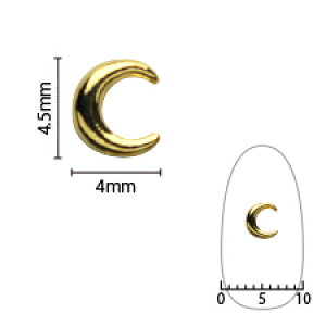 ネイルパーツ 月 ムーン シャレドワ SHAREYDVA ムーン 小 ゴールド