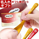 【ハーゲンダッツギフト券セット】名入れ アイスクリーム スプーン 選べるデザイン 【名入れdeあす楽】 母の日 父の日 誕生日 名入り …