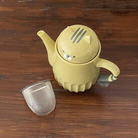 送料無料 しのぎのねこティーポット マグカップ とら 猫 ネコ好き おしゃれ かわいい インテリア 長寿 クリスマス 誕生日 プレゼント