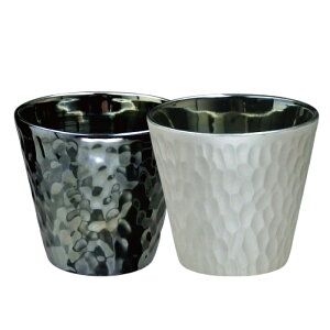 送料無料 美濃焼 麗 ロックカップ 黒ラスター 銀 単品 ペア ロックグラス 300ml 電子レンジ 食洗機対応 日本製 美しい 光沢 酒器 晩酌 焼酎 冷酒 父の日 母の日 おしゃれ インテリア 長寿 クリ