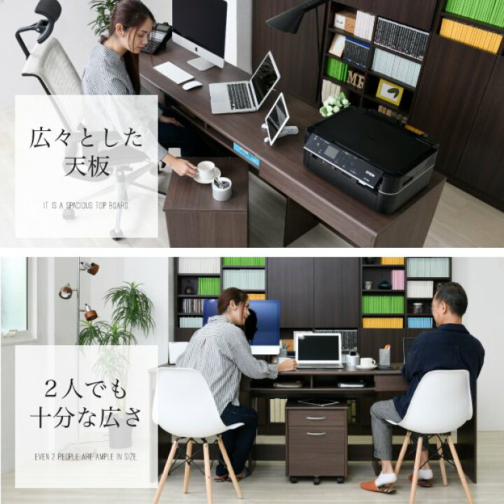 楽天市場】オフィスデスク 同価格で選べる4サイズ ワイドデスク 180  