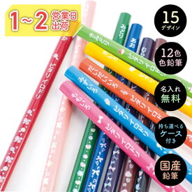 名入れ 色鉛筆 国産 日本製 卒園 記念 小学校 入学祝い ピタリ イロドリ 12色 セット 鉛筆 えんぴつ エンピツ 名前 名入り 名前入り なまえ 名入れえんぴつ 鉛筆名入れ 1000円以下 プチギフト 名入れ