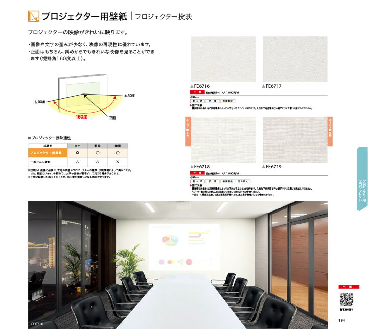 楽天市場 壁紙 クロス 国産 のりなし サンゲツ ファイン プロジェクター用壁紙 Fe6716 Fe6717 Fe6718 Fe6719 1m単位でご注文下さい 内装応援団