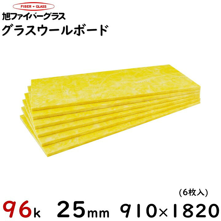 楽天市場】【旭ファイバー】グラスロンウール(ボード) 密度96K 厚さ25 