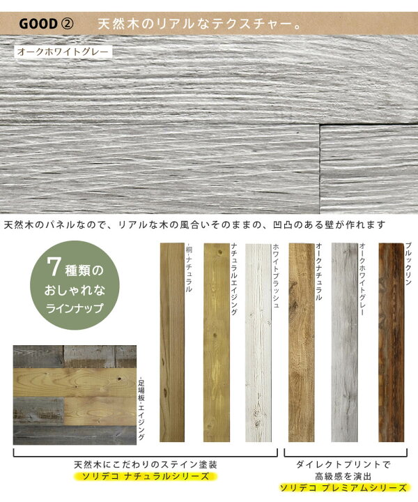 楽天市場】SOLIDECO 壁に貼れる天然木パネル 40枚組（約6m2）【送料 