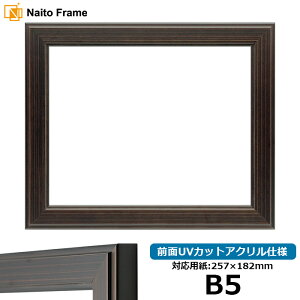 デッサン額縁 130型 B5サイズ(257×182mm)専用 前面UVカットアクリル仕様 ポスターフレーム