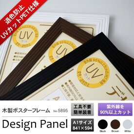 UVカット 木製ポスターフレーム デザインパネル A4/A3/A2/A1/B4/B3/B2/B1【アウトレット】 大額
