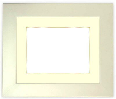 【楽天市場】写真用額縁 5659/パールホワイト A2(594×420mm)専用 前面UVカットアクリル仕様 マット付き（金色細縁付き）：額縁