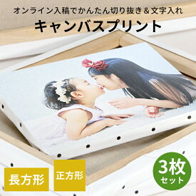 【3枚セット】キャンバスプリント 長方形 正方形 F0（180×140mm）/F3（273×220mm）/F4（333×242mm）/F6（410×318mm）/S0（180×180mm）/S3（273×273mm） 文字入れ・トリミング可 写真印刷 フォトパネル アートパネル アートボード 記念写真 ウェルカムボード