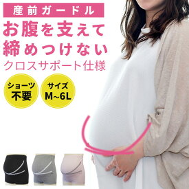 マタニティ ガードル パンツ 下着 妊婦帯 腹帯 マタニティー パンツ マタニティガードル 1枚ばき 臨月 産前ガードル 妊婦帯パンツ パンツタイプ ガードルタイプ 締めつけない 苦しくない 黒 グレー 無地 綿 綿混 コットン 小さいサイズ M L LL 大きいサイズ 3L 4L 5L 6L