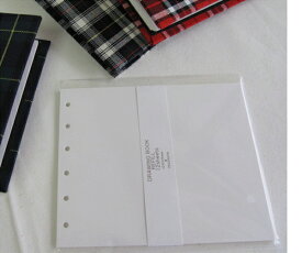 2冊目からお得【S-107・S125/対応】サイン帳の増設シート　TOCONUTS　トコナッツ　バインダー式ドローイングブック　6穴バインダー　別売り替台紙12枚入りS-107R　（サイズ/15.5×12.5cm程度）