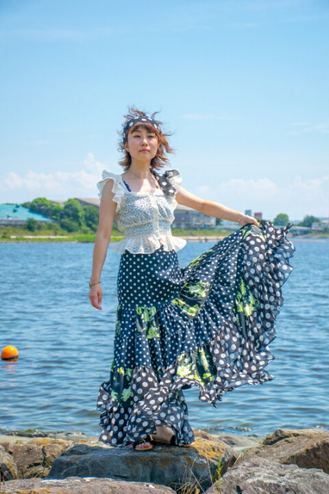 楽天市場】フラメンコ衣装 ツーピース ブラウス スカート ファルダ  