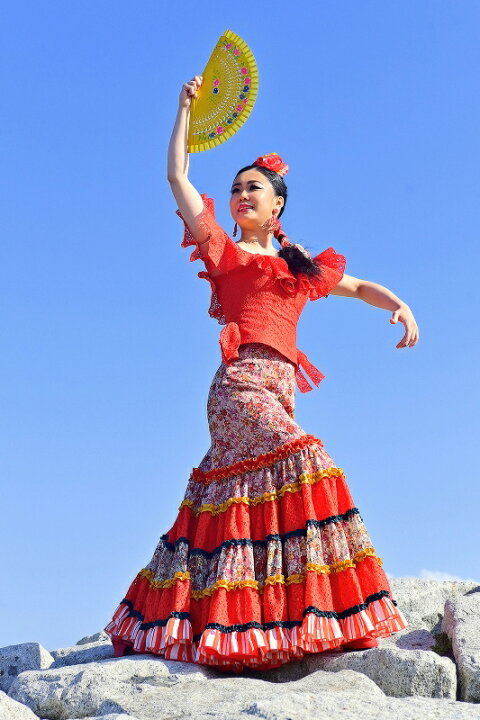 楽天市場】新ブランドnajanaja フラメンコ衣装 ツーピース ブラウス  