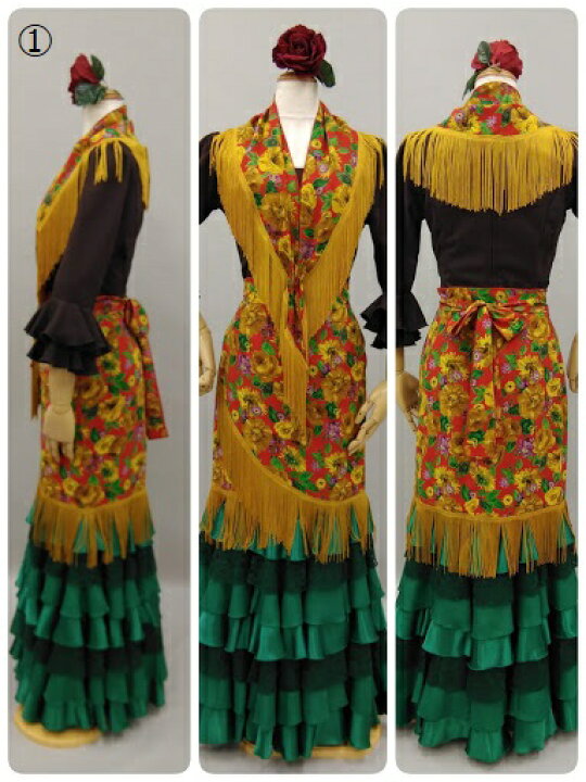 楽天市場】フラメンコ シージョ 巻きスカート セット フレコ付きラップ 