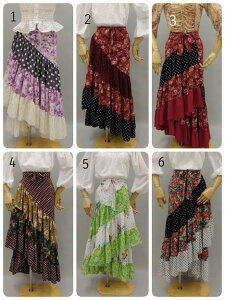 フラメンコ 可愛い ボヘミアン 巻きスカート ラップスカート ダンス ステージ衣装 舞台 衣装 民族衣装 コスプレ 変身 ハンドメイド おしゃれ 高級 フリル 華やか かわいい 大人 ラベンダー