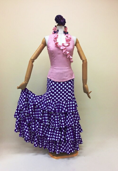 フラメンコ衣装】ピンク tienda de flamenco ティエンダデフラメンコ  