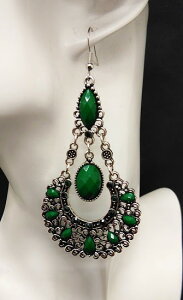 翡翠色スト−ン付きシャンデリア風