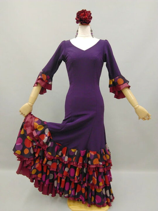 送料無料』【フラメンコ衣装】パープル prima boutique プリマ  