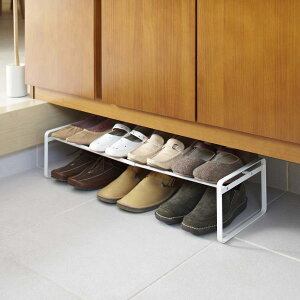 組立式 伸縮シューズラック フレーム 1段 WH