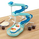 スライダーそうめん流し器 流しそうめん器 スライダー付き 素麺 電池式 夏休み 流麺 ミントブルー D-6668