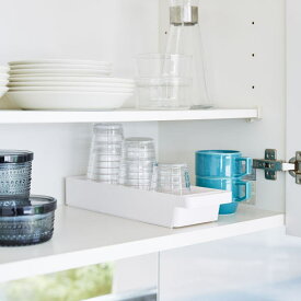 tower ハンドル付きスリムグラス＆マグ収納 タワー ホワイト