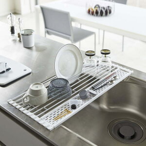 tower 折り畳み水切り タワー シリコーントレー付き L ホワイト